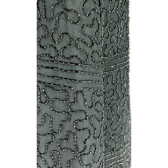 90s vintage black beaded cover up evening blazer jacket XL - Picture 6 of 6